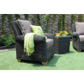 Sofá de sillón de polivinílico intemporal fijado para el jardín al aire libre